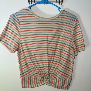 Stripped crop top that ties size medium by gaze